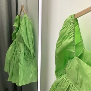 Selkie avocado puff dress